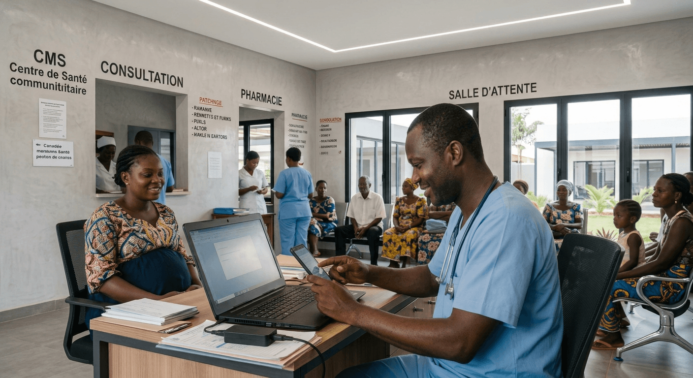 Personnel de santé au centre communautaire